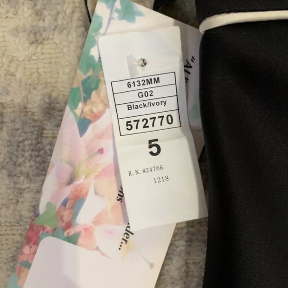 NWT Girls ALFRED ANGELO Black Flower Girl Dress - Picture 3 of 3